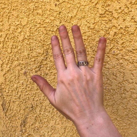 Vintage Ring Sterling Silver with Cut outs Band Size 6 - Picture 6 of 7